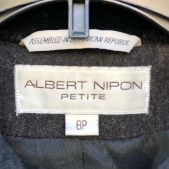 NW Albert Nipon America Made Wool&Fur Coat, Sz 8P - Picture 7 of 16